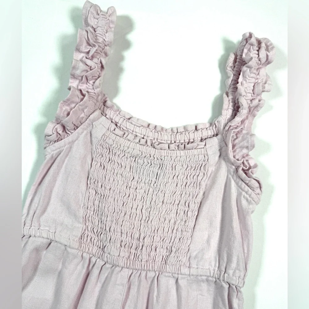 OLD NAVY Girls Wide‎ Leg Jumpsuit M (8) Wisteria Mist Ruffle Straps Cute